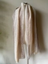 Бежов шал Zara от лен, снимка 7