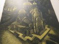 картина, голяма картина Църквата Александър Невски - цикъл Български старини - 70 те, снимка 1 - Антикварни и старинни предмети - 26852695
