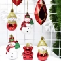 Коледен комплект за украса 8 бр червени и бели висулки, снимка 8