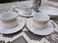 Чаени чаши с чинийки 3 бр. и купа, снимка 2