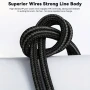 USB към USB Type-C Charging Cable 120W, найлонова оплетка - 300 см, снимка 3