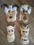 Дървени лица (коруби) цели маски Сурвакарски/Кукерски, снимка 1