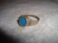 ВЪЗРОЖДЕНСКИ САЧАНЕН МАЙСТОРСКИ ПРЪСТЕН с ШЛИФОВАН ЕСТЕСТВЕН ТЮРКОАЗ РЪЧНА ИЗРАБОТКА 18-19 ВЕК 27805, снимка 5
