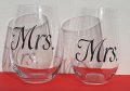 Декорирани стъклени чаши  Mrs., снимка 5