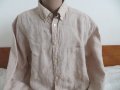 Мъжка риза с дълъг ръкав от лен Peckott, снимка 1 - Ризи - 37119055