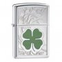 Запалка Zippo, Clover High Polish Chrome Design, снимка 1 - Подаръци за жени - 39897275