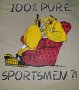 Нова мъжка тениска с трансферен печат 100% PURE SPORTSMEN, цвят екрю, снимка 6