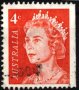 Клеймована марка  неперфорирана вдясно  Кралица Елизабет II 1966 от Австралия      