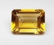 Рядък голям 15.39кт естествен жълт цитрин – VVS чистота, емералд кът, Африка! Нов!, снимка 5