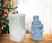Молд снежен човек с елха 6, снимка 1