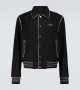 AMIRI Black Cherub Crystal Angel Wool Bomber Мъжко Яке size L, снимка 2