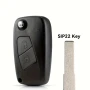 Кутийка за ключ с 2 бутона и острие SIP22 за FIAT 500, Punto, Stilo, Ducato, Panda, Doblo, Bravo, снимка 1