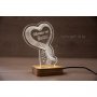 Лед лампа с 3Д сърце и надпис Обичам те! Подарък за 14 февруари