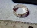 СТИЛНО РЕТРО ОРНАМЕНТИРАН АНГЛИЙСКИ СРЕБЪРЕН ПРЪСТЕН ХАЛКА СРЕБРО 925 МАЙСТОРСКА АРТ ИЗРАБОТКА 50071, снимка 7