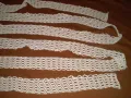 Реколта от 1930 г. Ретро ръчно плетена памучна лента 3 см х502 см, снимка 4