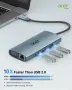 Acer USB C хъб с 4k HDMI, 9-в-1 USB C към Ethernet адаптер, 5Gbps USB-A 3.1 докинг станция, PD 100W, снимка 7