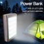 Соларна външна батерия power bank 60000mah с led фенер телефон iphone, снимка 3