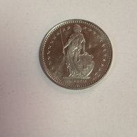 Швейцария 1 франк 1992 година ж38, снимка 2 - Нумизматика и бонистика - 43349478