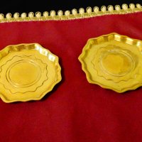 Масивна бронзова чиния за хапки 12 см. , снимка 1 - Антикварни и старинни предмети - 33337261