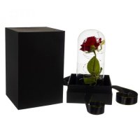 Вечна Роза в стъкло + кутия с вградени LED светлини подарък, снимка 4 - Подаръци за жени - 43900817