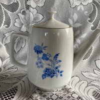 Чайник български порцелан, сини цветя, снимка 1 - Други - 37967139