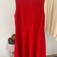 Червена рокля в размер L, снимка 9 - Рокли - 44086185