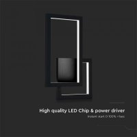 LED Аплик 20W Черен IP20, снимка 2 - Лед осветление - 40192520