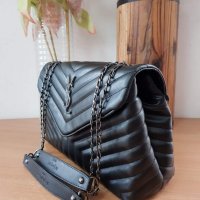 Луксозна Черна чанта  YSL  код SG263, снимка 3 - Чанти - 34960456
