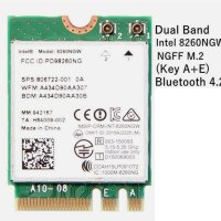  Intel 8260NGW NGFF M.2 Wifi Card Dual Band 802.11ac BT 4.2 Desktop Laptop PC карта, снимка 1 - Други - 43820643