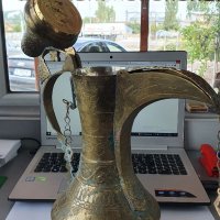 Антикварна бронзова кана ибрик, снимка 8 - Антикварни и старинни предмети - 38028075