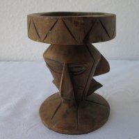 Стар дървен пепелник, уникат пластика фигура с профили, снимка 9 - Статуетки - 32730620