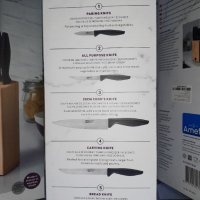 Комплект ножове 5 бр. на дървена стойка Urban - Richarson Sheffield, снимка 3 - Други - 43953822