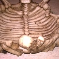 черепи-Декоративен пепелник-14х12х12см, снимка 3 - Колекции - 26905679