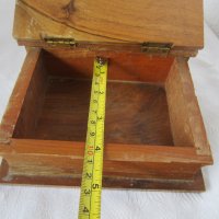 Стара дървена кутия с форма на книга, снимка 6 - Други ценни предмети - 32363528