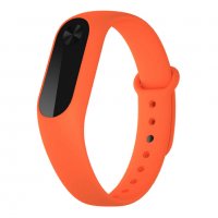 Цветна каишка за XIAOMI Mi Band 2 - оранжев цвят, снимка 1 - Каишки за часовници - 32291960