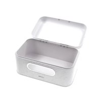 Метална кутия за хляб, инокс с бяло мраморно покритие, 30x19,5x15,8 см, снимка 6 - Кутии за храна - 44045409