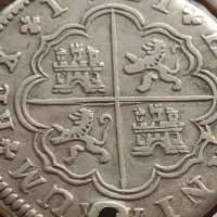 Сребърна монета 2 реала 1721г. Филип пети Мадрид Испания 28458, снимка 8 - Нумизматика и бонистика - 42987449