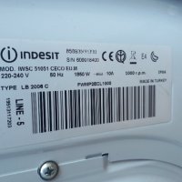Продавам преден панел с платка за пералня Indesit IWSC 51051, снимка 5 - Перални - 37533839