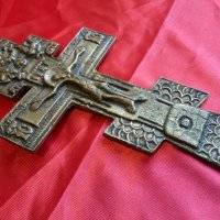 Стар Голям Руски Бронзов Кръст , снимка 2 - Антикварни и старинни предмети - 26964410
