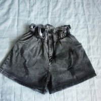 Къси дънкови панталони с висока талия, снимка 3 - Къси панталони и бермуди - 17928956