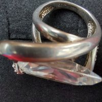 Сребърен пръстен с огромен циркон / проба 925 , снимка 3 - Пръстени - 32717581