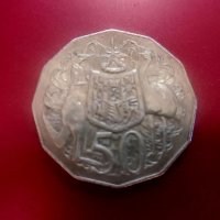 Австралия чуждестранна монета- 50 Австралийски цента 1975г., снимка 2 - Нумизматика и бонистика - 38152872