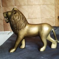 бронзова статуетка-лъв, снимка 1 - Антикварни и старинни предмети - 26547345