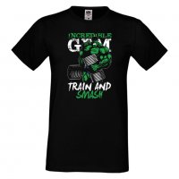 Мъжка тениска Incredible Gym Train And Smash Hulk, снимка 2 - Тениски - 36955447