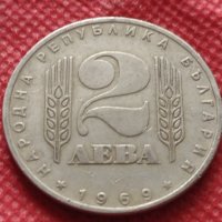 Монета 2 лева 1969г. от соца 25 години Социалистическа революция за колекция - 25027, снимка 1 - Нумизматика и бонистика - 35197653