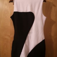 Нова черно-бяла рокля М размер без ръкав, снимка 2 - Рокли - 32522420