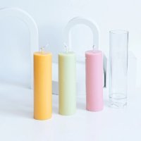Пластмасова форма молд за направа на дълга гладка свещ цилиндър, снимка 2 - Форми - 43881515