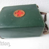  стара армейска зелена медицинска чанта червен кръст аптечка, снимка 3 - Други ценни предмети - 28872904