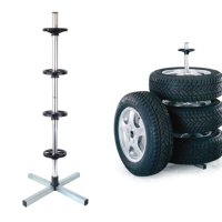 Стойка за гуми, за 4бр гуми до 100кг, Поставка за съхранение на гуми за автомобил, снимка 3 - Аксесоари и консумативи - 28837397