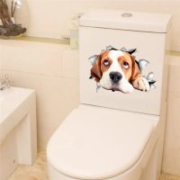 лежащо куче стикер лепенка за стена мебел или тоалетна чиния за капака, снимка 4 - Други - 43479043